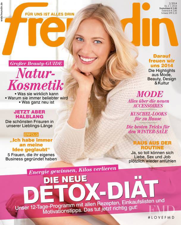  featured on the freundin cover from January 2014