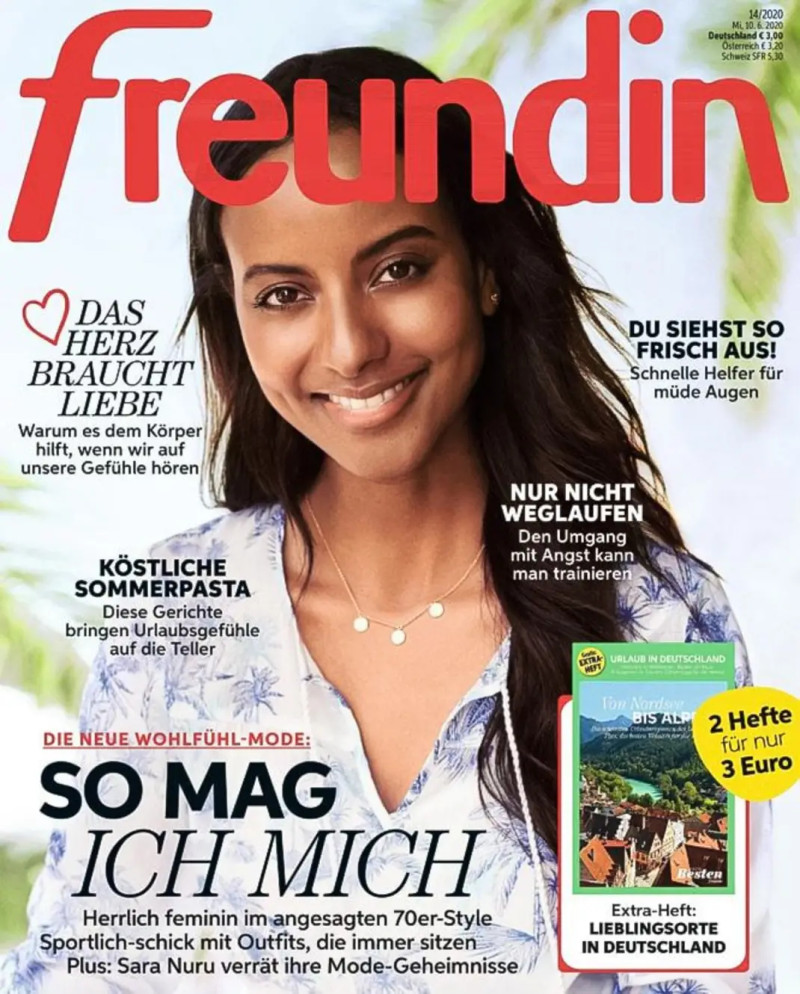 Sara Nuru featured on the freundin cover from June 2020