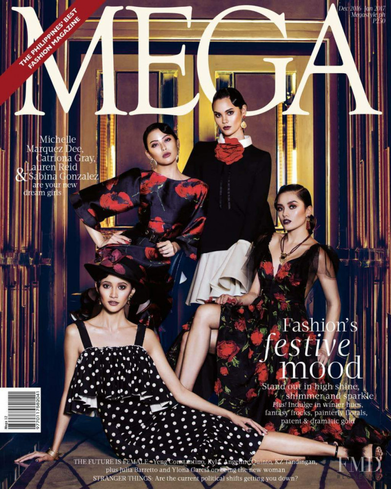 Michelle Marquez, Catriona Gray, Lauren Reid, Sabina Gonzalez featured on the MEGA cover from December 2016