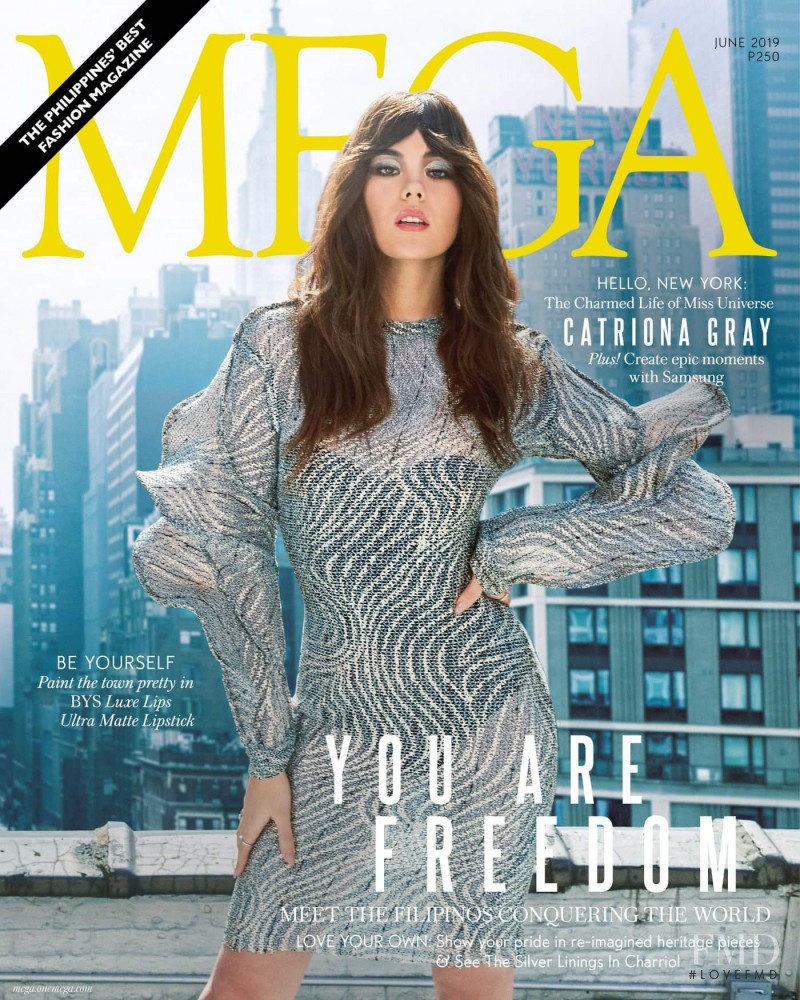 Catriona Gray featured on the MEGA cover from June 2019