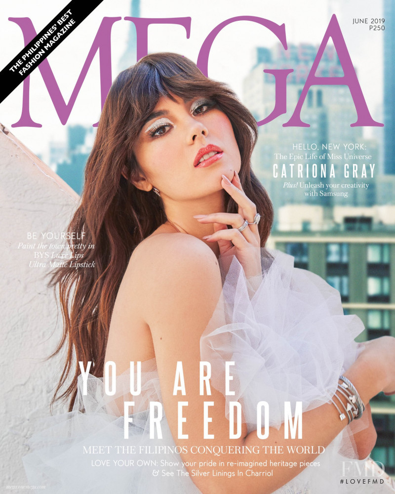 Catriona Gray featured on the MEGA cover from June 2019