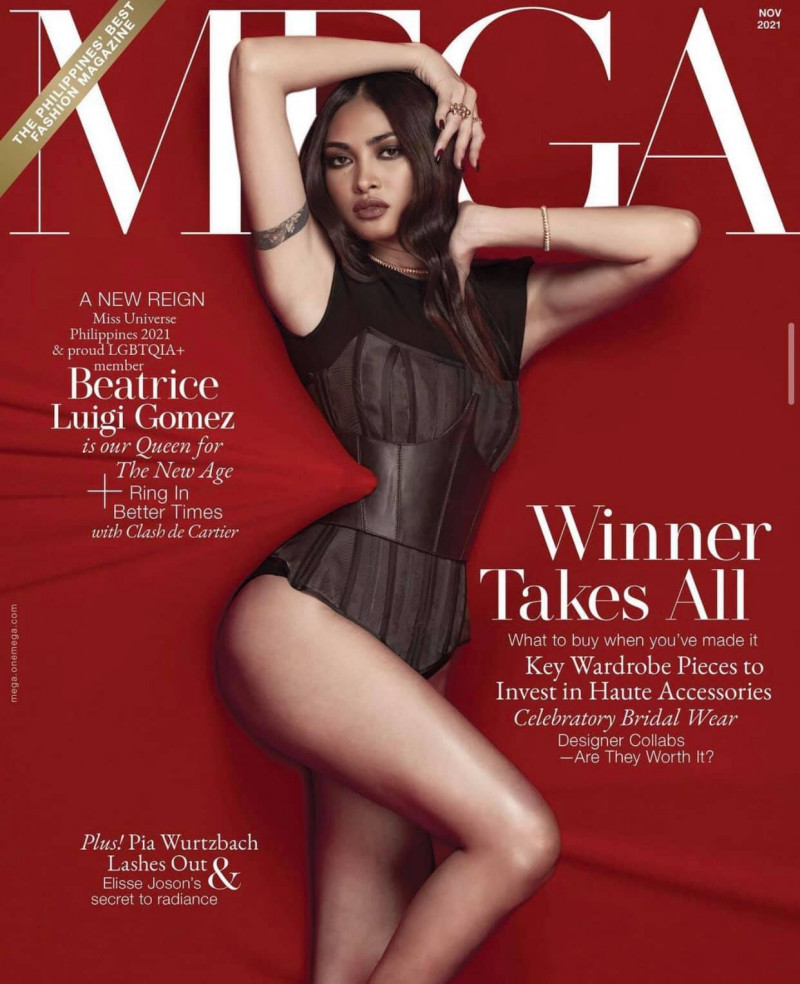 Beatrice Luigi Gomez featured on the MEGA cover from November 2021