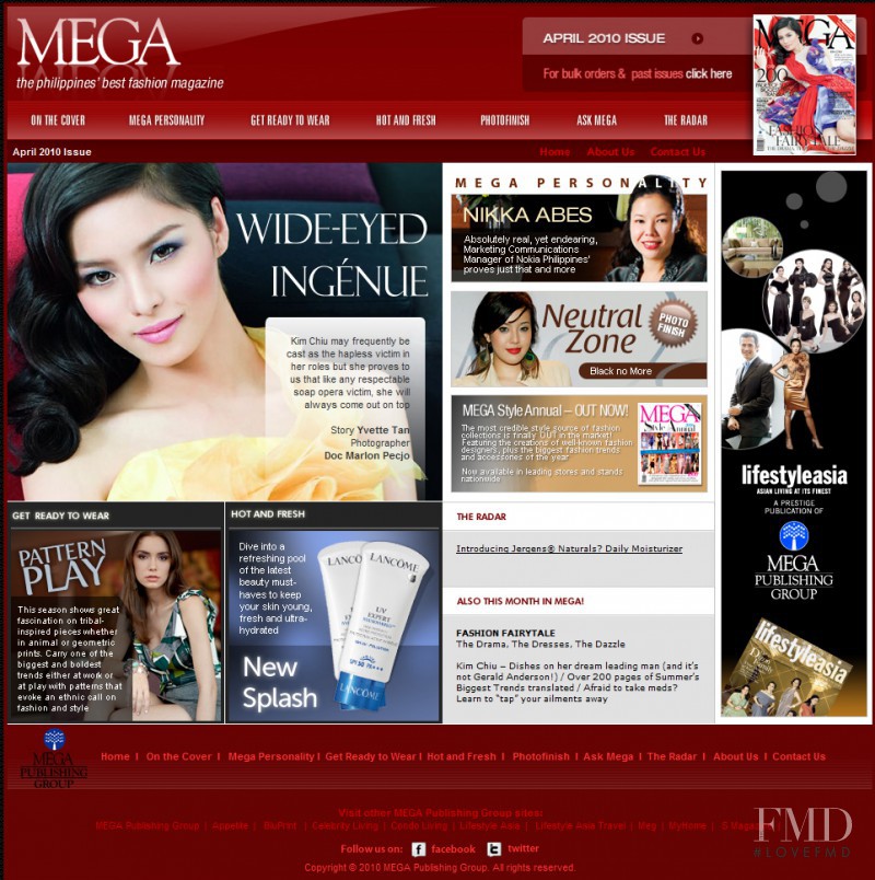  featured on the MEGA-Magazine.com screen from April 2010