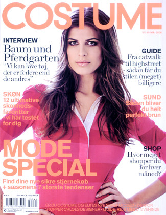Angela Sega featured on the Costume Denmark cover from May 2006