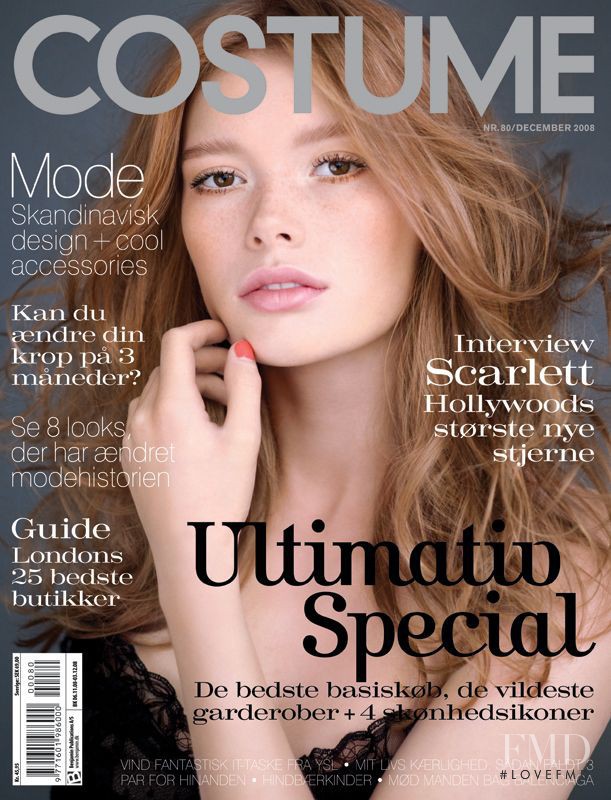 Julia Hafstrom featured on the Costume Denmark cover from December 2008