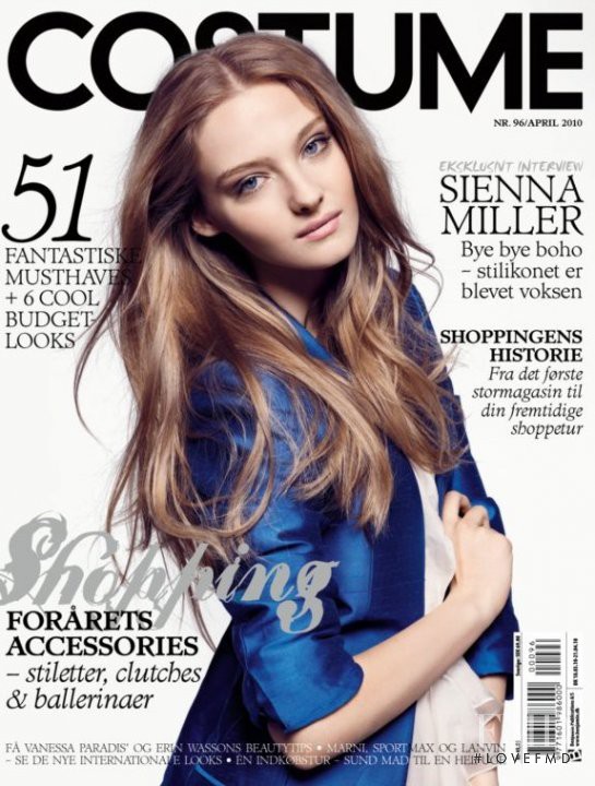 Amanda Norgaard featured on the Costume Denmark cover from April 2010
