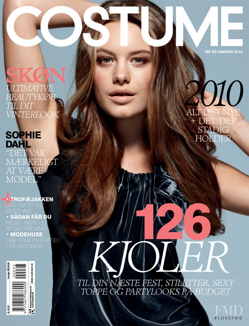 Camille Rowe featured on the Costume Denmark cover from January 2010