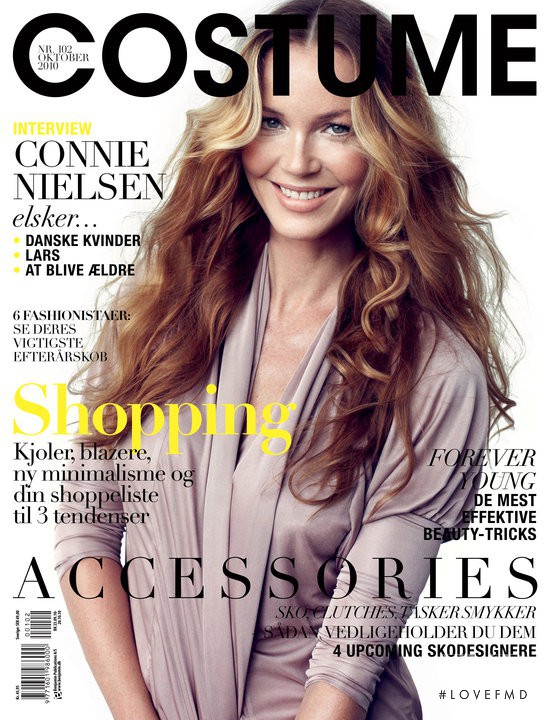 Connie Nielsen featured on the Costume Denmark cover from October 2010