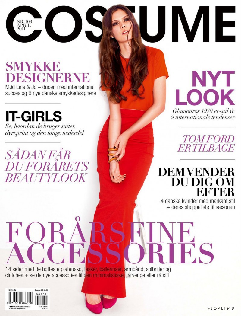 Sabrina Rathje featured on the Costume Denmark cover from April 2011