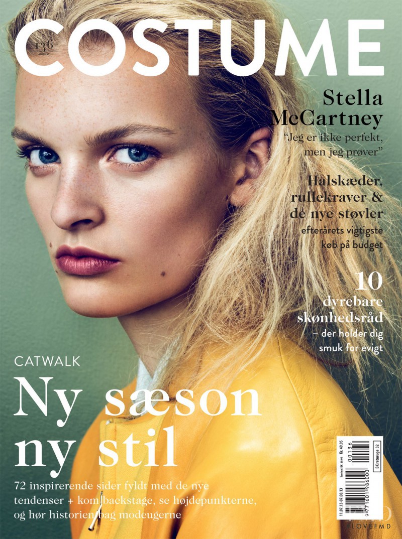 Juliane Grüner featured on the Costume Denmark cover from August 2013