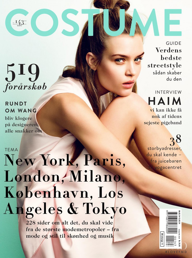 Josephine Skriver featured on the Costume Denmark cover from March 2014