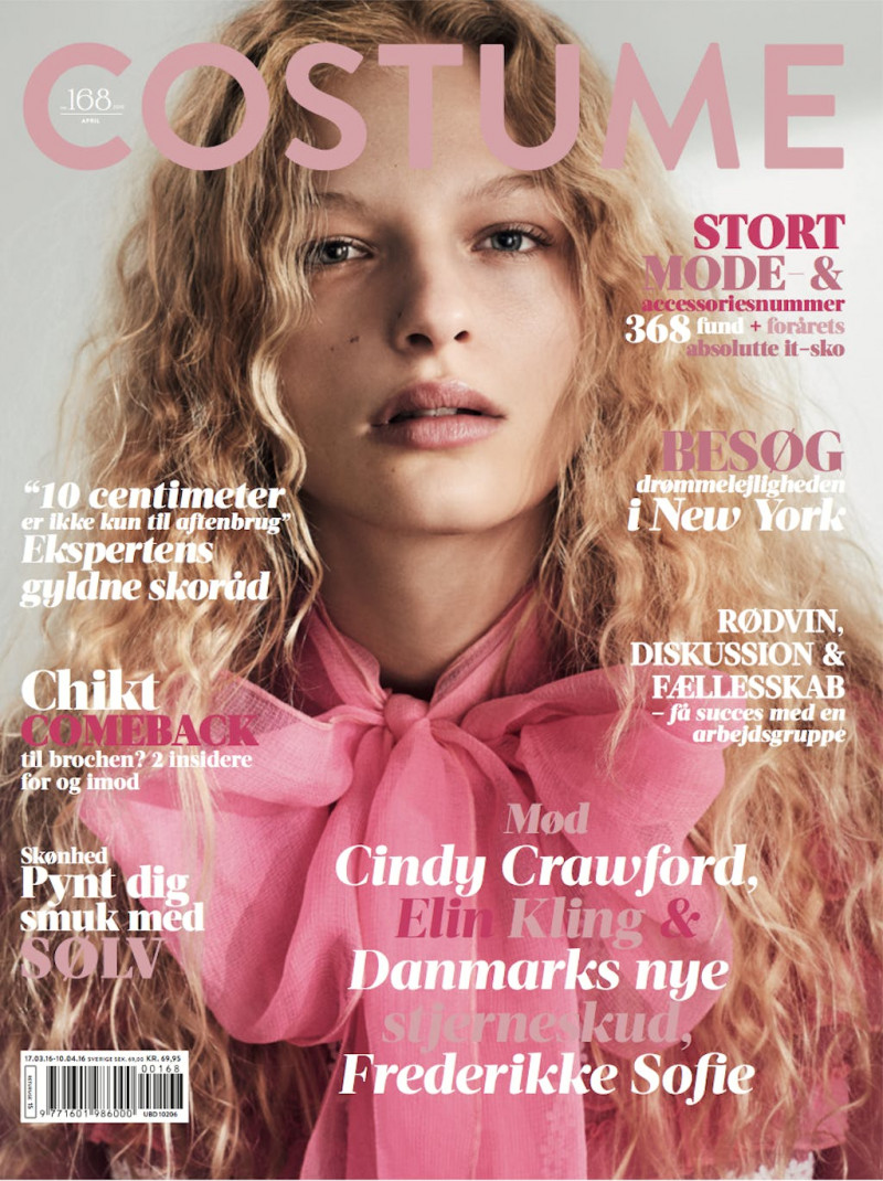 Frederikke Sofie Falbe-Hansen featured on the Costume Denmark cover from April 2016