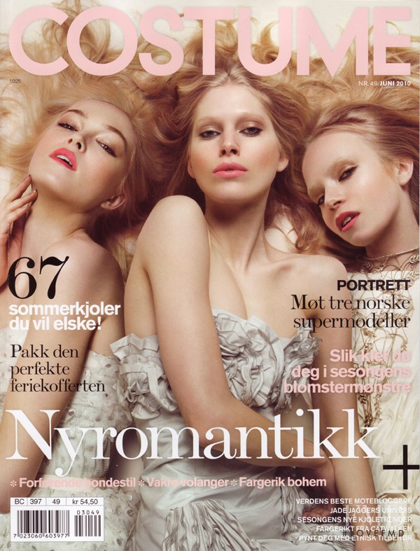 Iselin Steiro, Siri Tollerod, Jenny Sinkaberg featured on the Costume Norway cover from June 2010