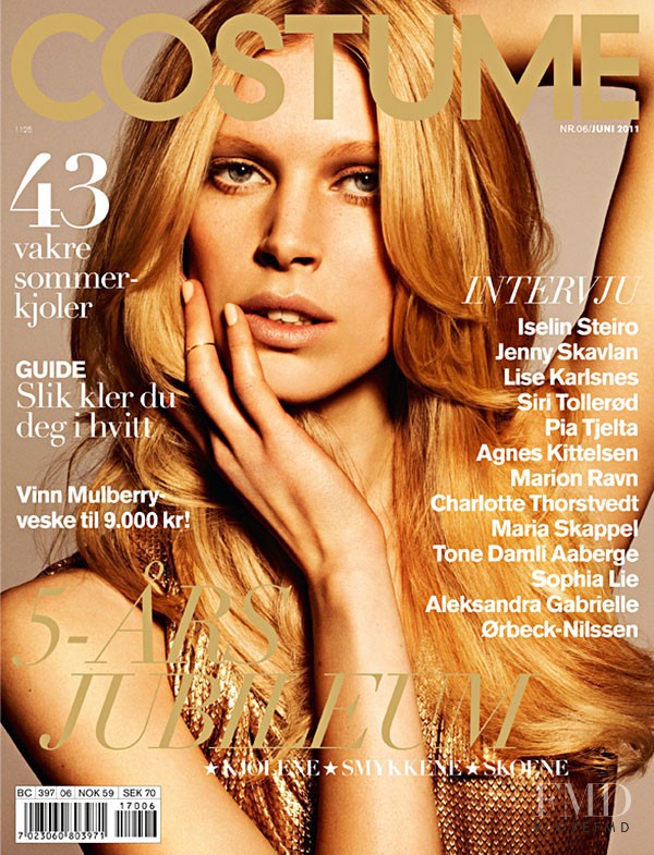 Iselin Steiro featured on the Costume Norway cover from June 2011
