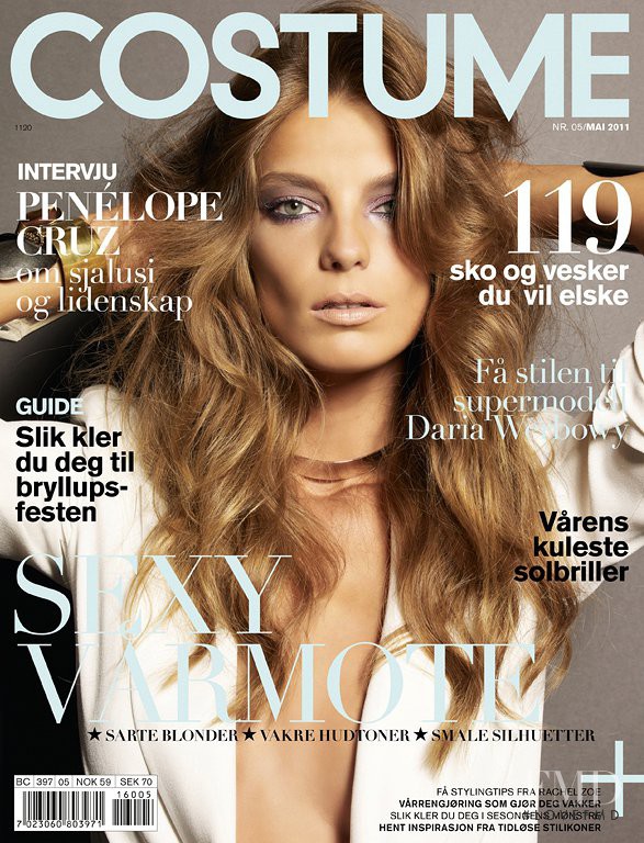 Daria Werbowy featured on the Costume Norway cover from May 2011