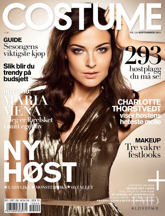 Charlotte Thorstvedt featured on the Costume Norway cover from September 2011