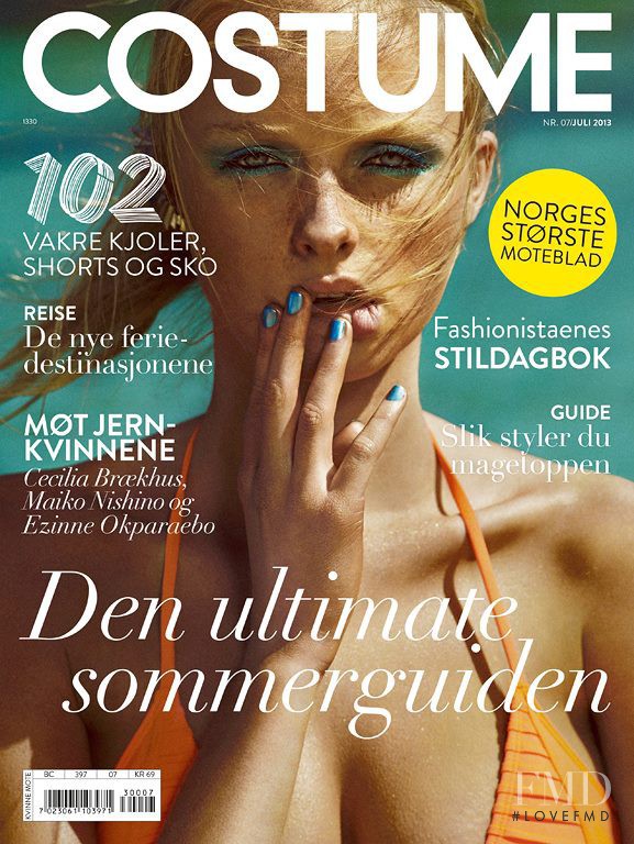Eva Downey featured on the Costume Norway cover from July 2013