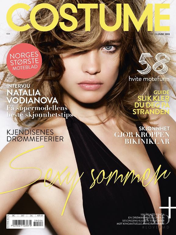 Natalia Vodianova featured on the Costume Norway cover from June 2013