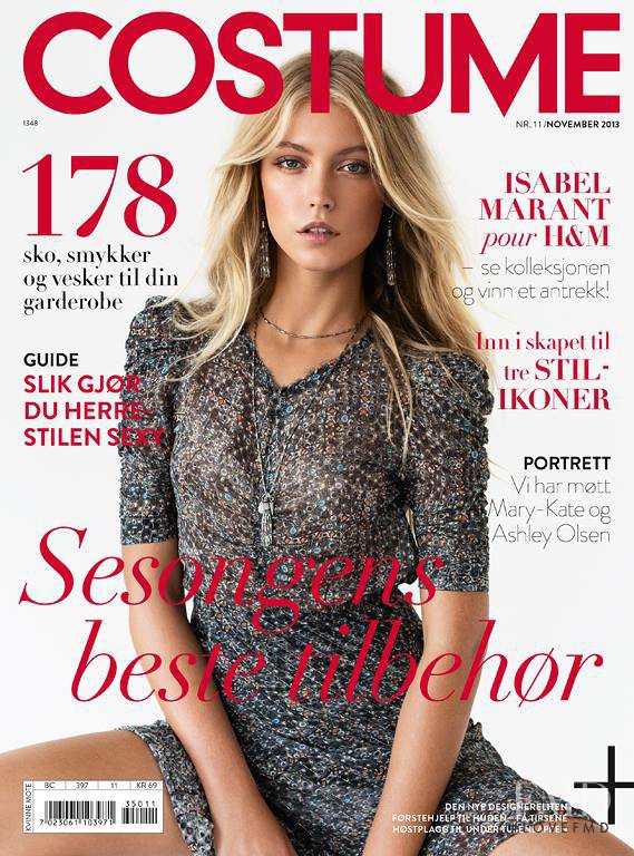 Lucia Jonova featured on the Costume Norway cover from November 2013