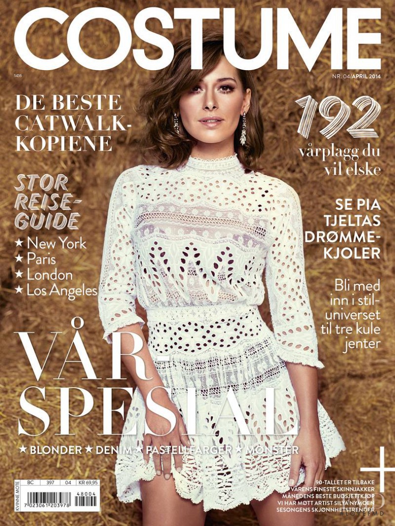 Pia Tjeltas featured on the Costume Norway cover from April 2014