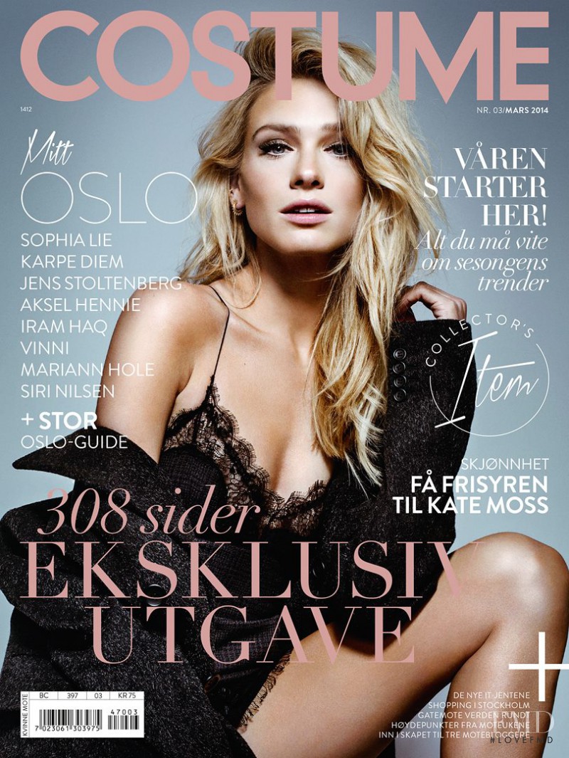 Sophia Lie featured on the Costume Norway cover from March 2014