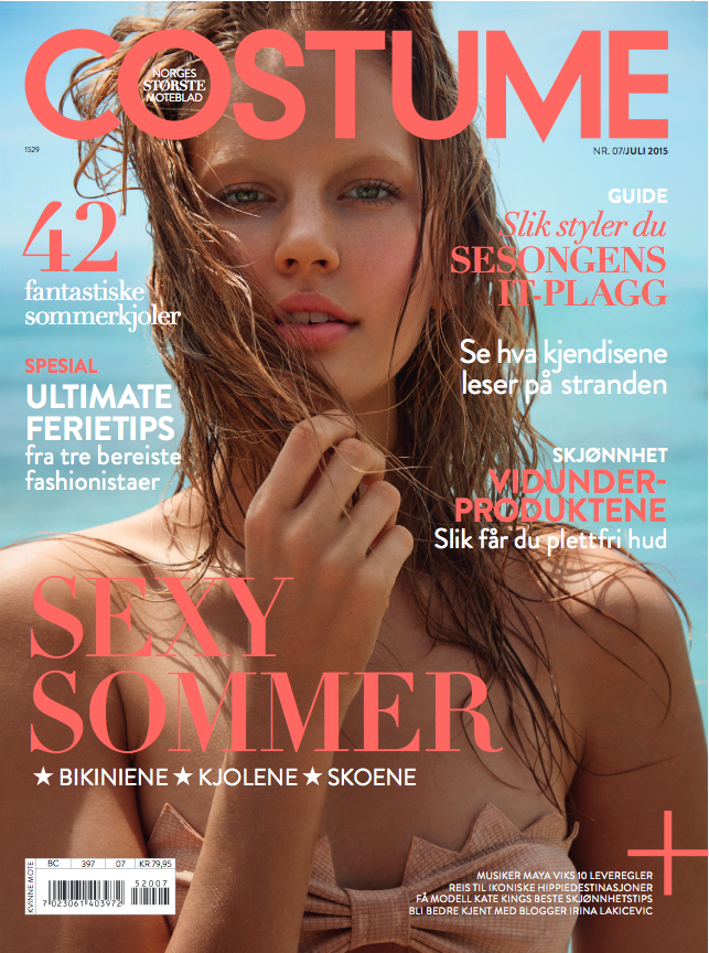  featured on the Costume Norway cover from July 2015