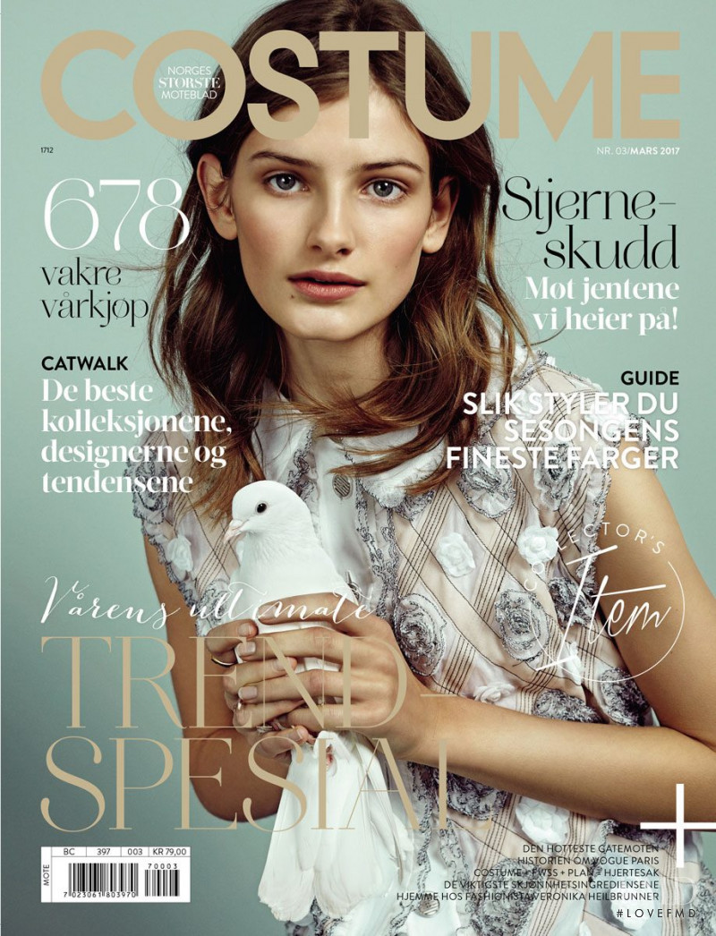 Signe Veiteberg featured on the Costume Norway cover from March 2017
