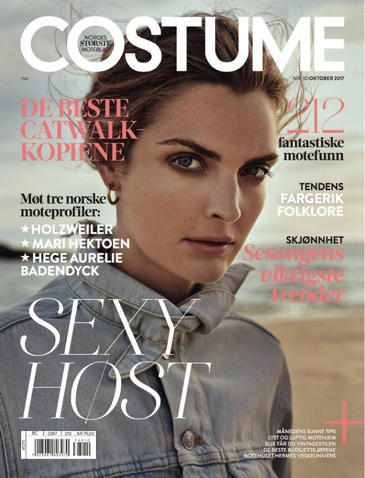 Gertrud Hegelund featured on the Costume Norway cover from October 2017