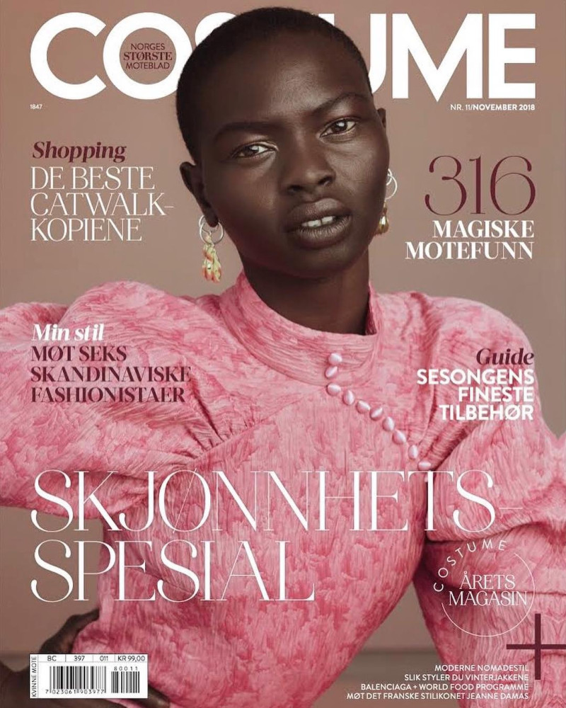 Eliiza Kuol featured on the Costume Norway cover from November 2018