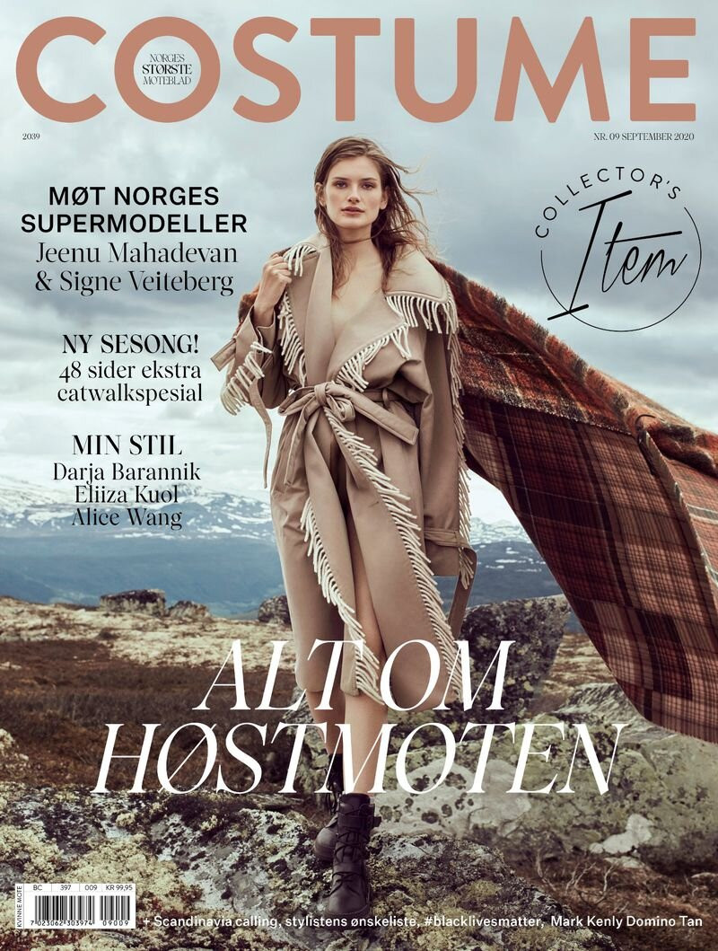 Signe Veiteberg featured on the Costume Norway cover from September 2020