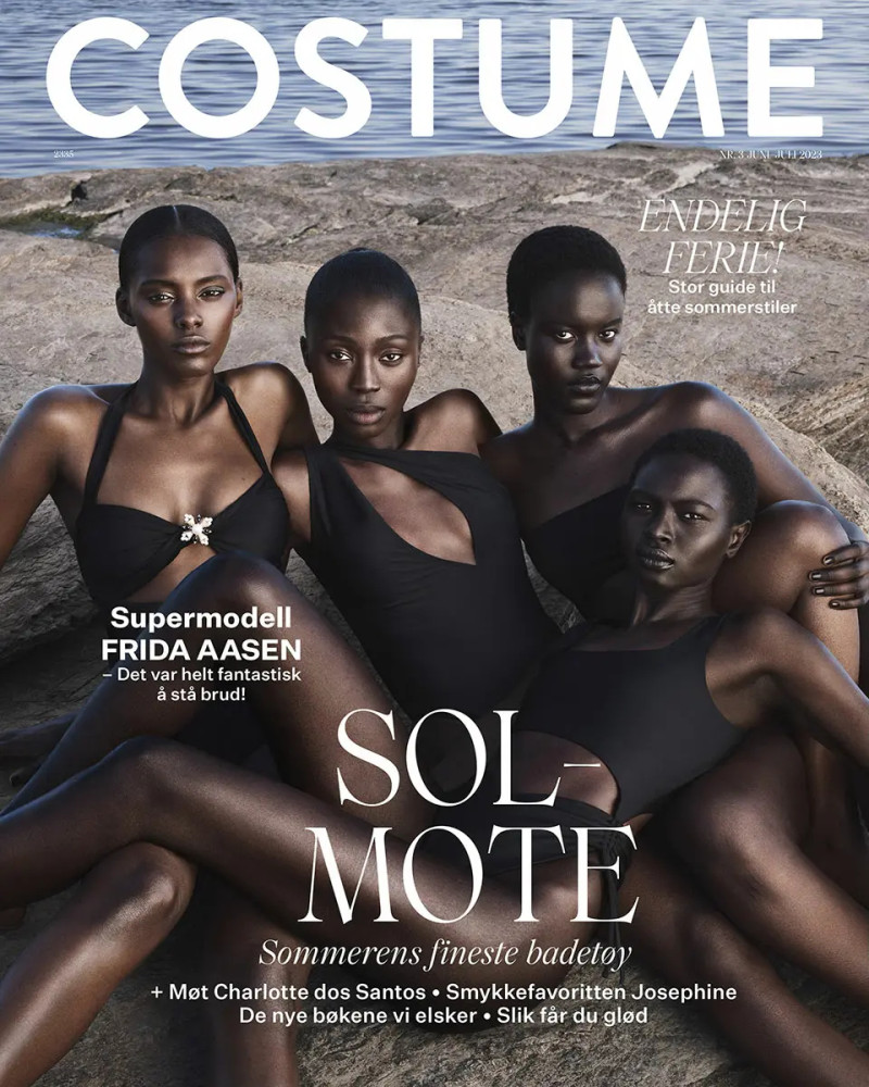 Dunia Abdi, Haddy Ceesay, Ayan Mou Athian, Eliiza Kuol featured on the Costume Norway cover from June 2023