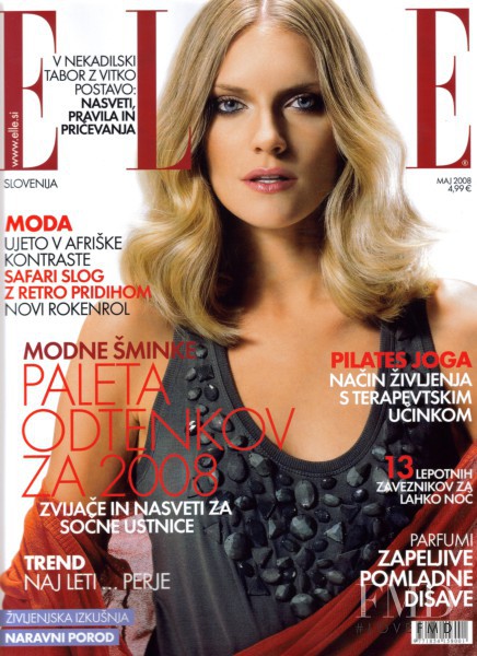 Kristina Tsirekidze featured on the Elle Slovenia cover from May 2008