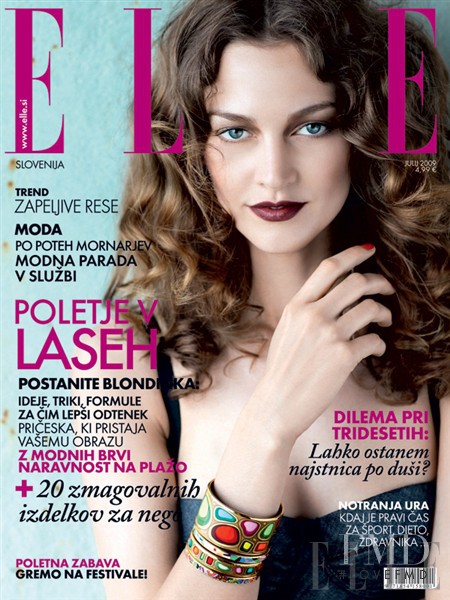  featured on the Elle Slovenia cover from July 2009