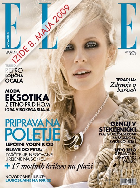 Nadja Bozic featured on the Elle Slovenia cover from June 2009