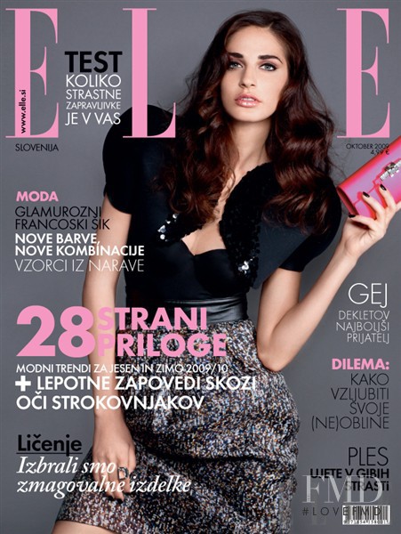 Martina Karaban featured on the Elle Slovenia cover from October 2009