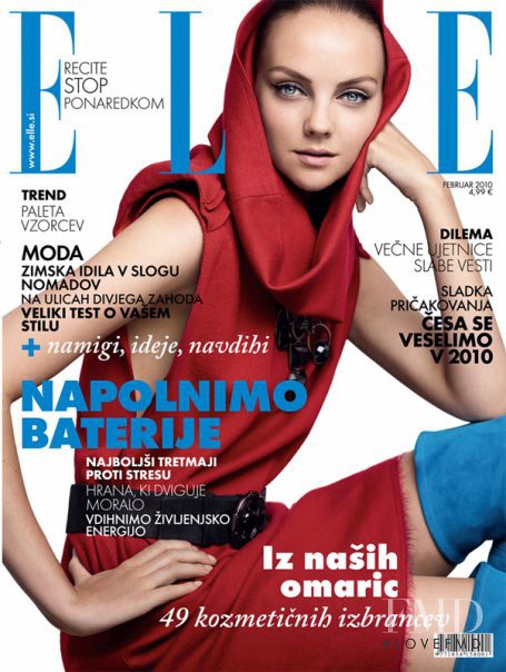 Heather Marks featured on the Elle Slovenia cover from February 2010