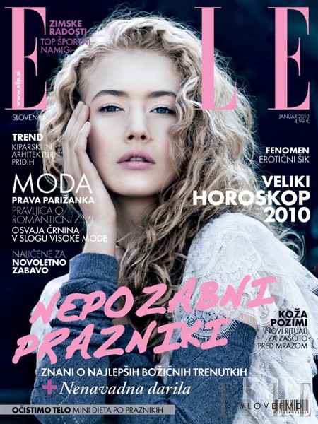 Rosanne Swart-Doosje featured on the Elle Slovenia cover from January 2010