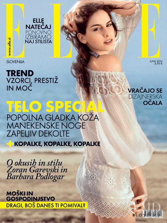 Daniela Gondim featured on the Elle Slovenia cover from June 2010