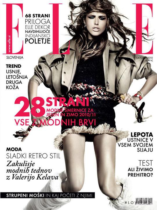 Taryn Davidson featured on the Elle Slovenia cover from October 2010