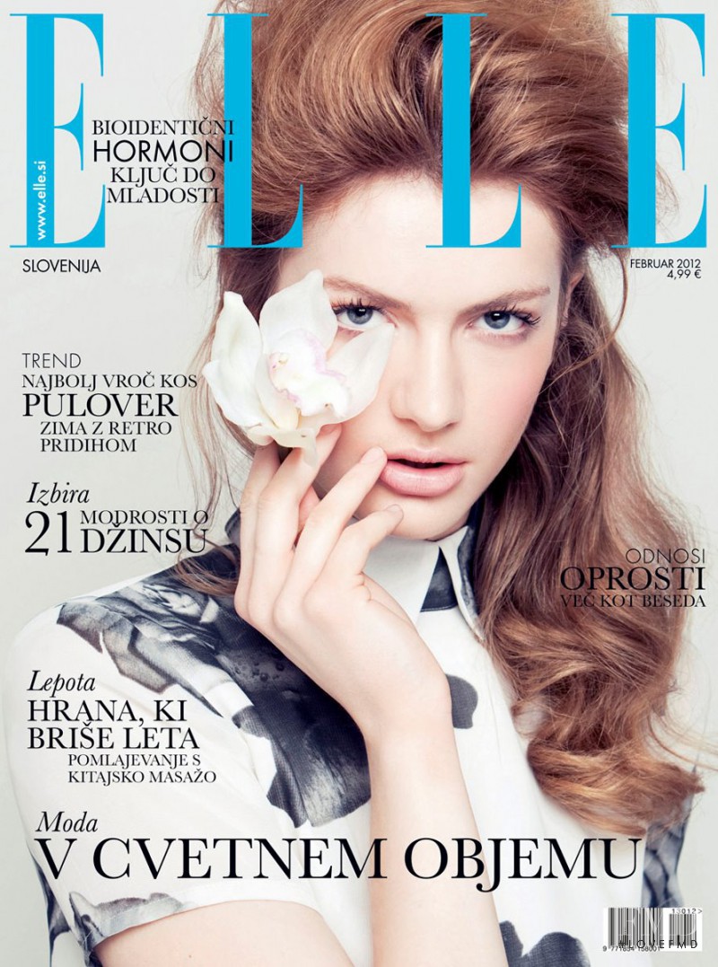 Marysia Mnich featured on the Elle Slovenia cover from February 2012