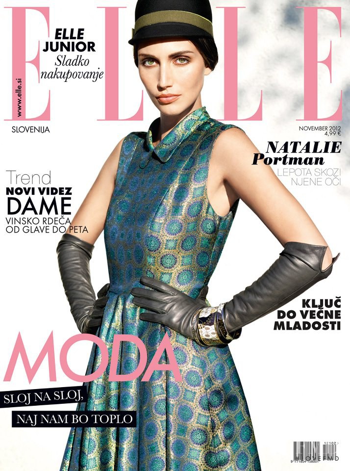 Nika Tomazincic featured on the Elle Slovenia cover from November 2012