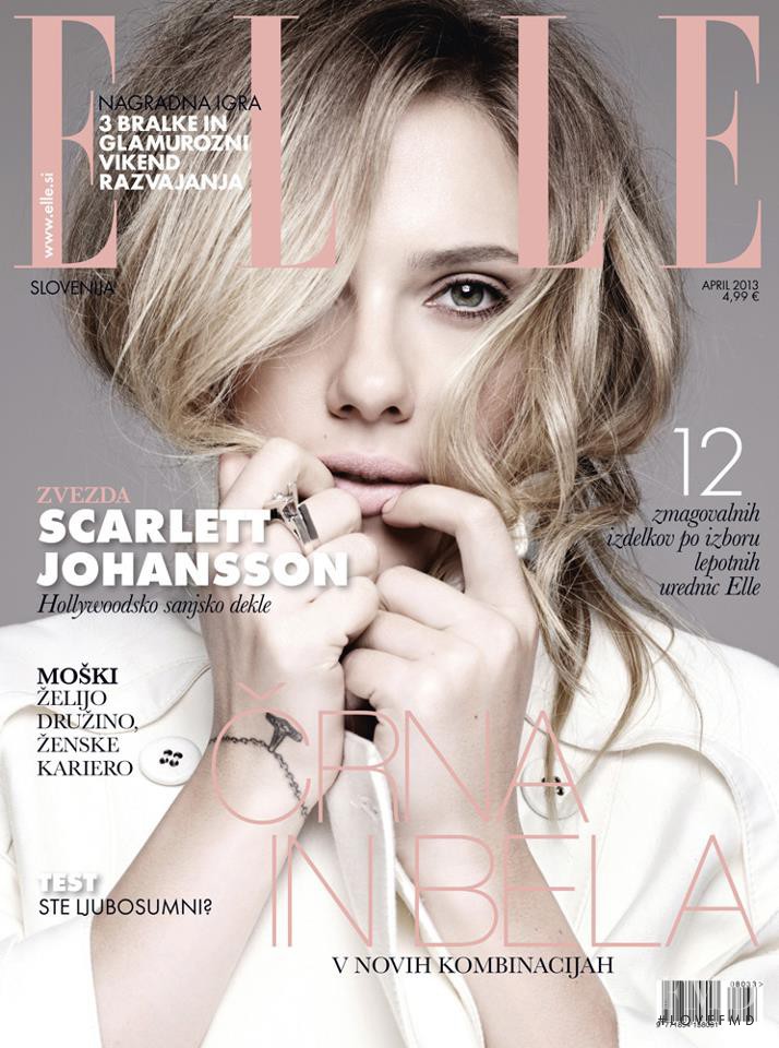 Scarlett Johansson featured on the Elle Slovenia cover from April 2013