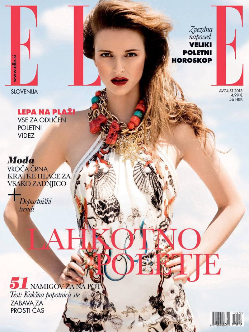  featured on the Elle Slovenia cover from August 2013