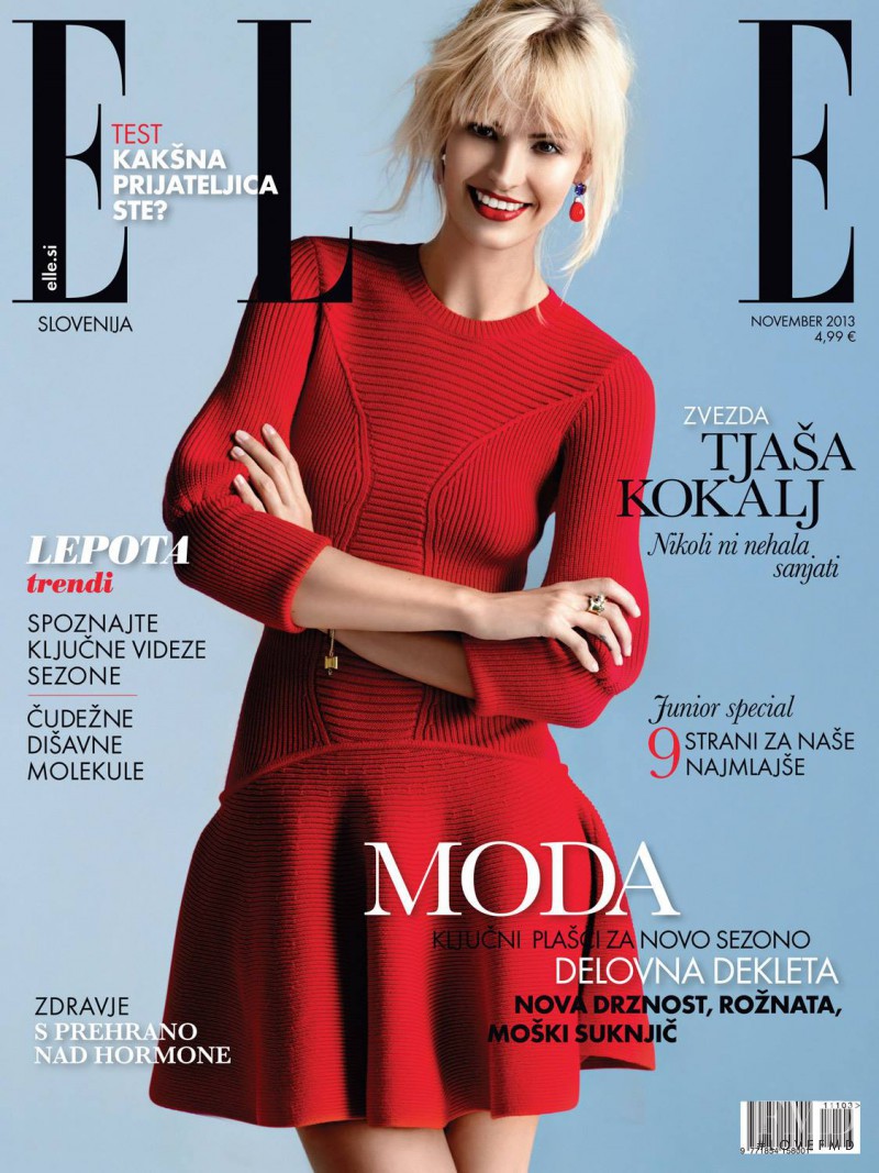 Tjasa Kokalj featured on the Elle Slovenia cover from November 2013