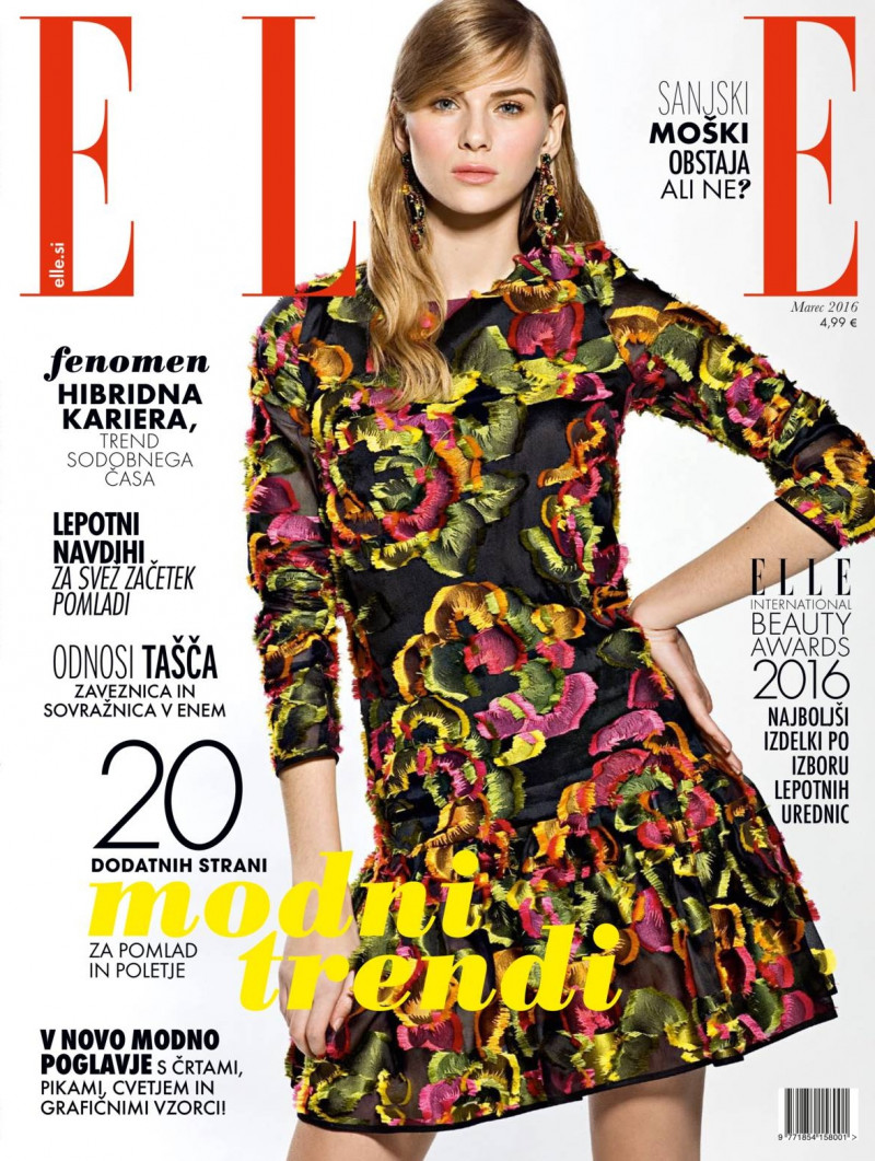  featured on the Elle Slovenia cover from March 2016