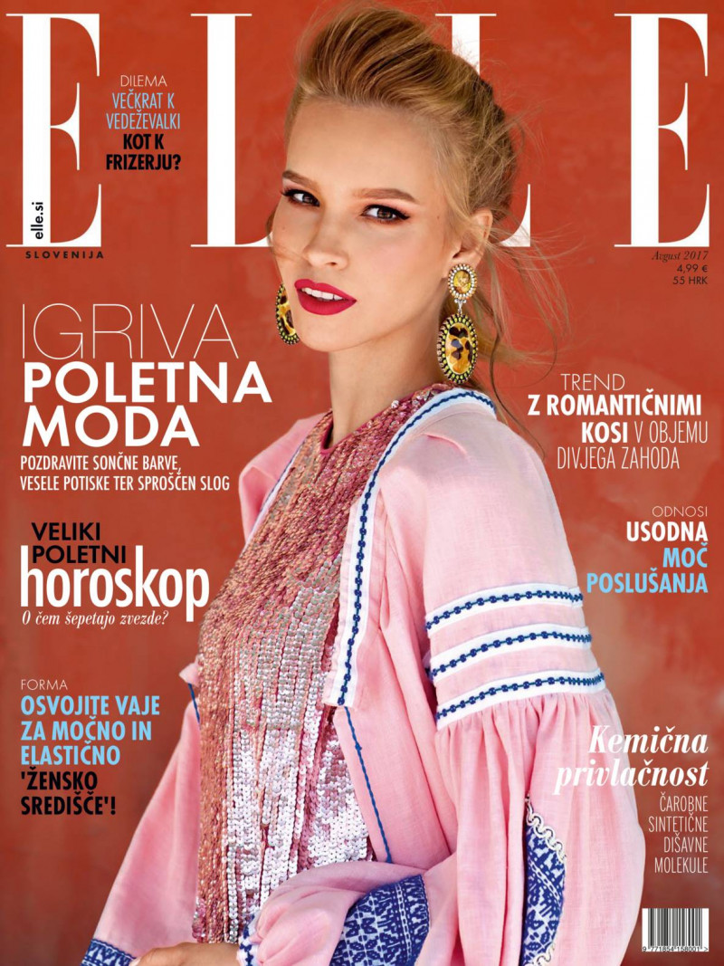  featured on the Elle Slovenia cover from August 2017