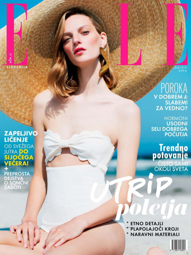  featured on the Elle Slovenia cover from July 2018