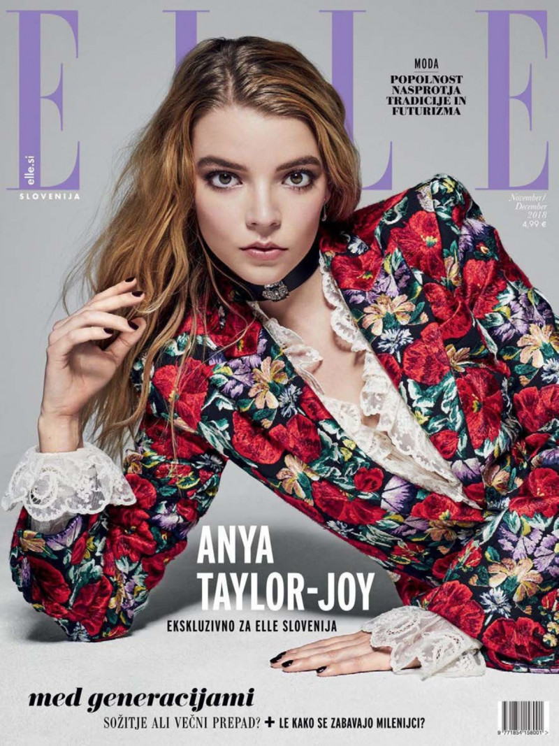 Anya Taylor-Joy featured on the Elle Slovenia cover from November 2018