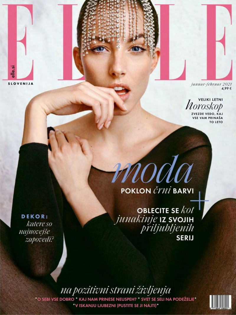 Jelena Stankovic featured on the Elle Slovenia cover from January 2021
