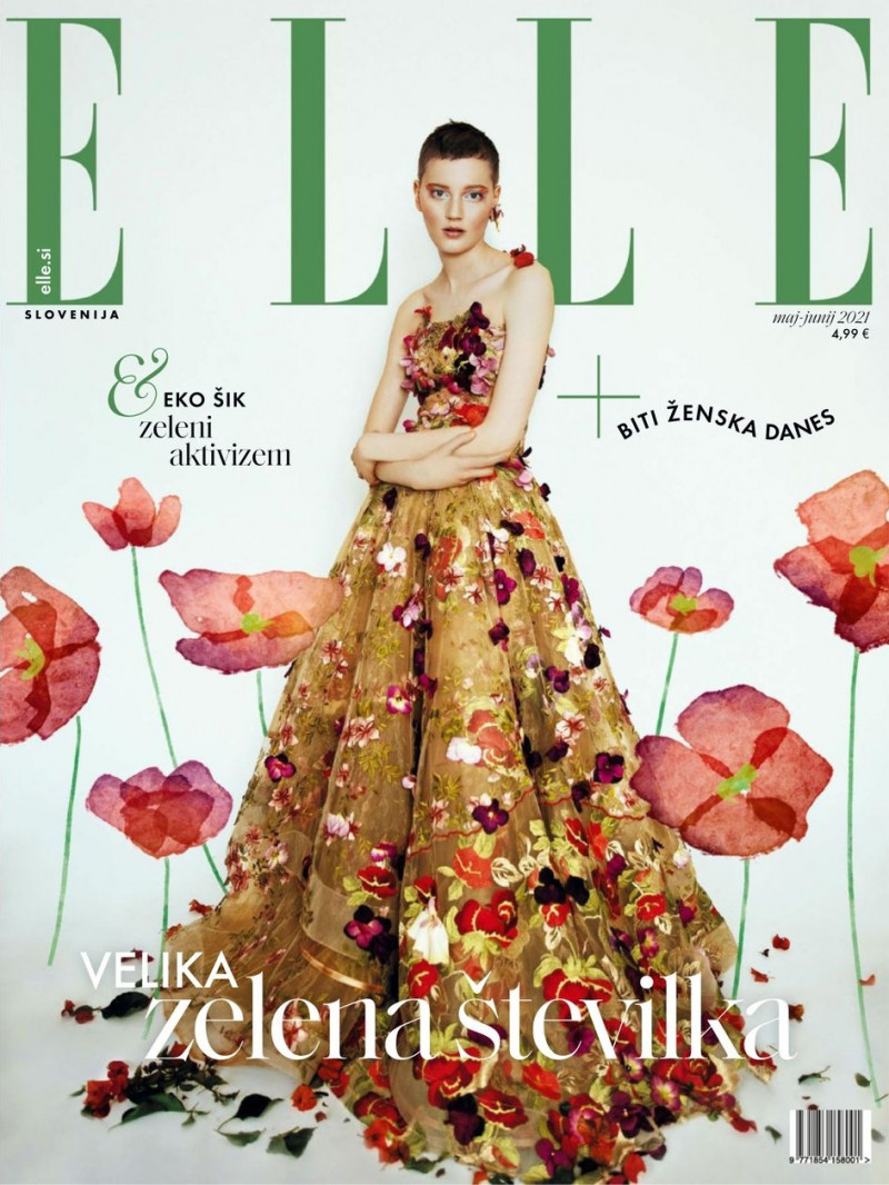 Lina Hoss featured on the Elle Slovenia cover from May 2021
